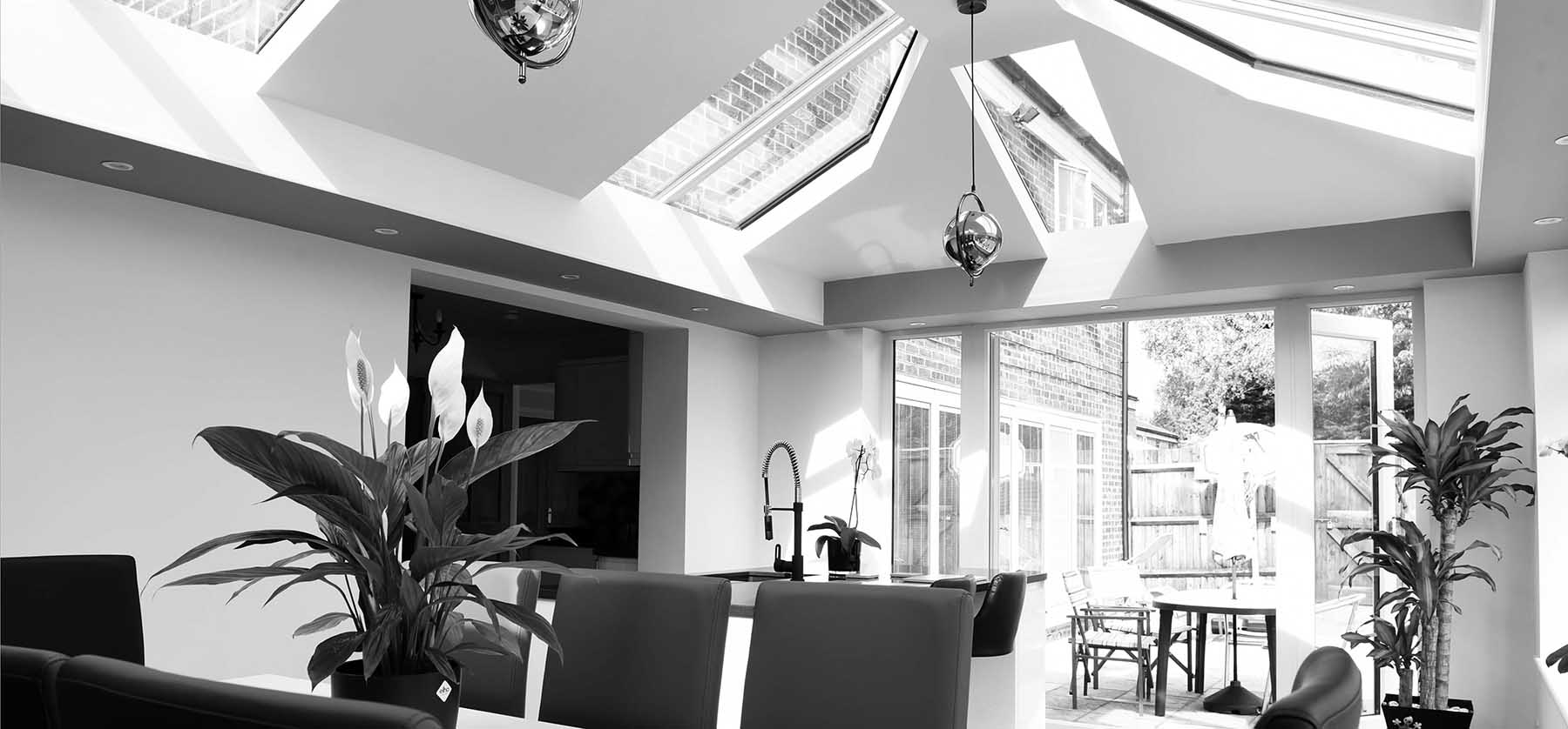 LivinRoof Conservatory Roof in a dining room extension