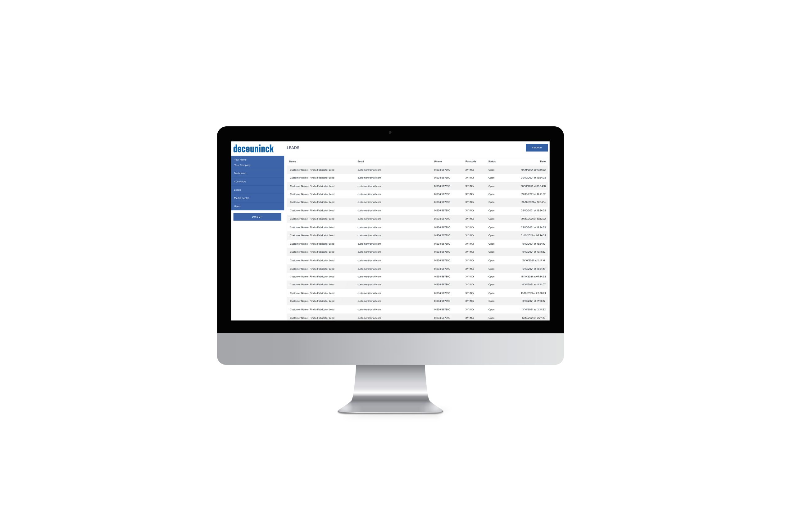 deceuninck leads dashboard visual