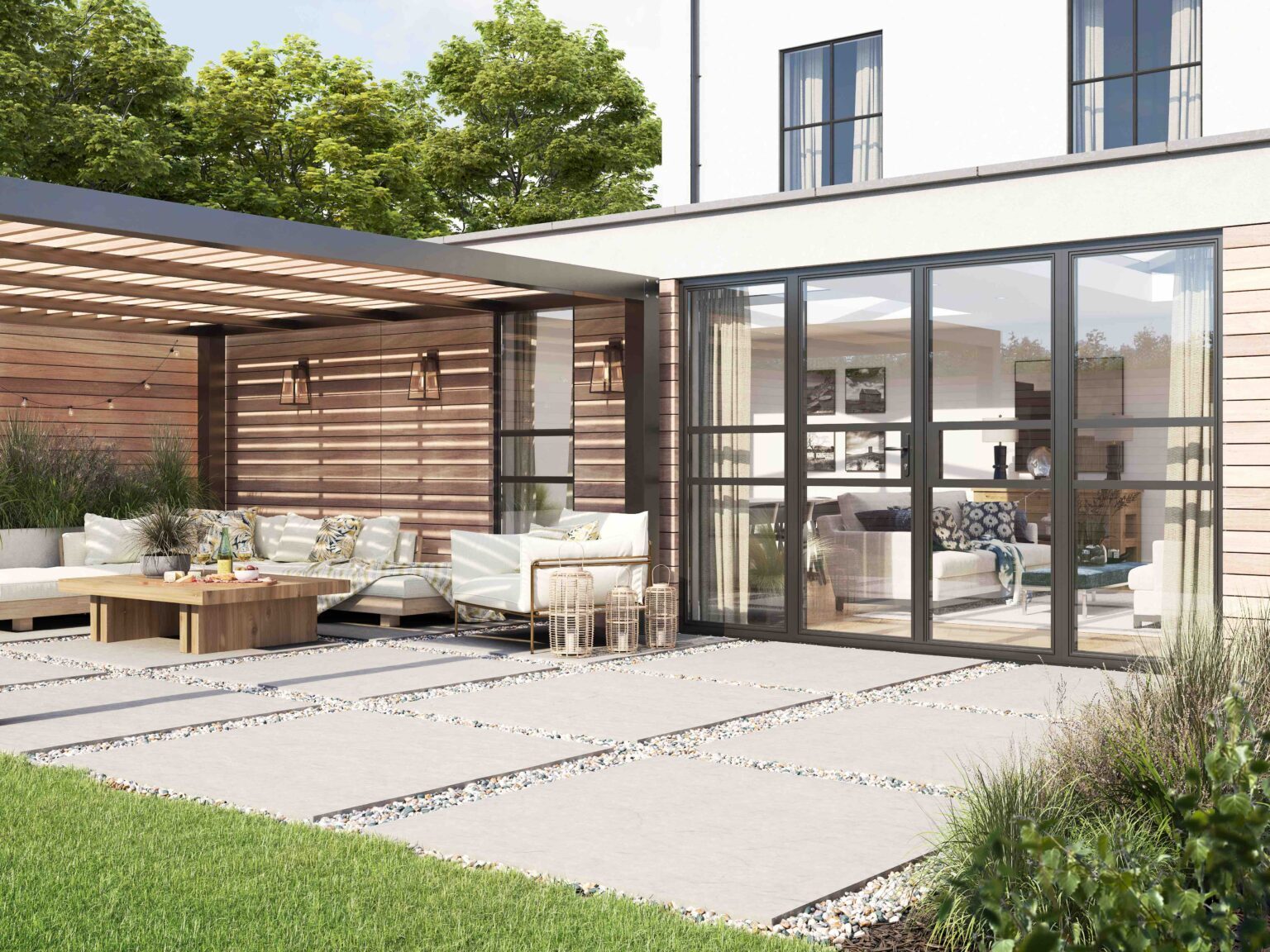 Crittal double aluminium doors